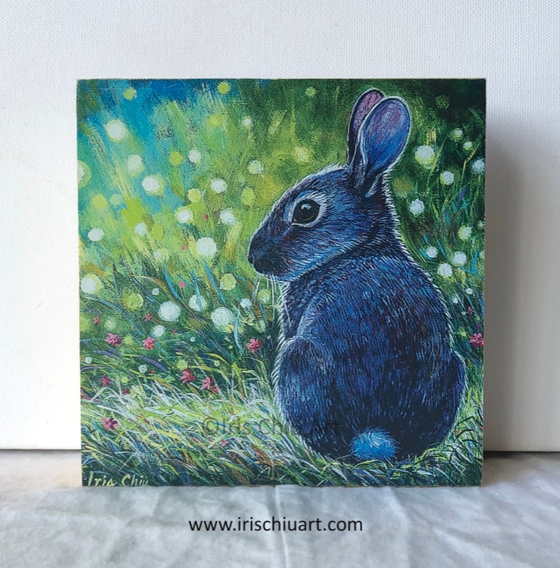 American Hare on Wood Panel